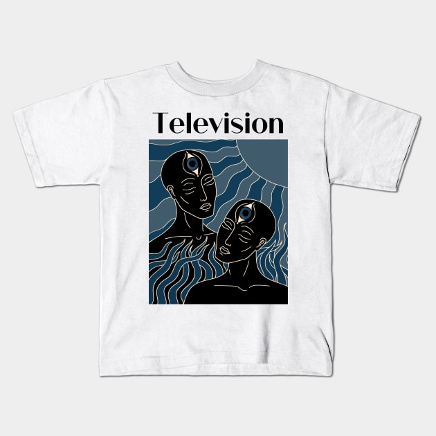 The Dark Sun Of Television Kids T-Shirt by limatcin